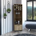 Depot E-Shop Norway Corner Bar Cabinet, Mahagony & Macadamia DE-BGM7769